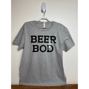 Beer Body Gray Fruit of The Loom T-Shirt NEW 90% Cotton Size Large